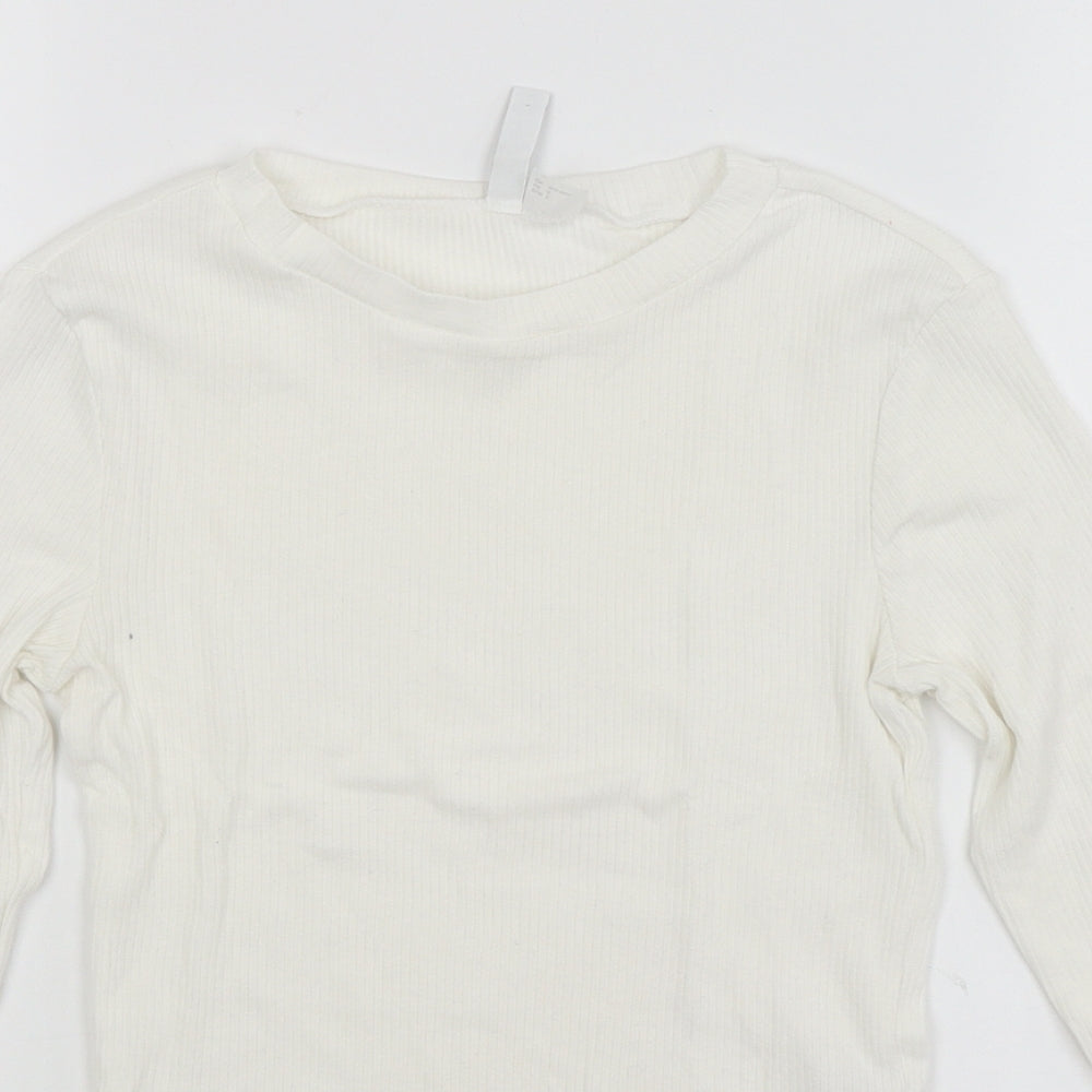 Divided Womens White   Basic T-Shirt Size S