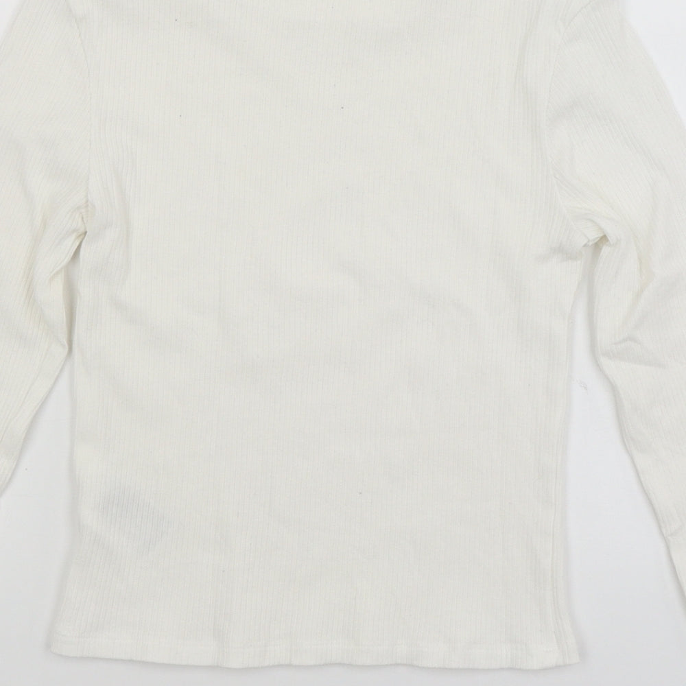 Divided Womens White   Basic T-Shirt Size S