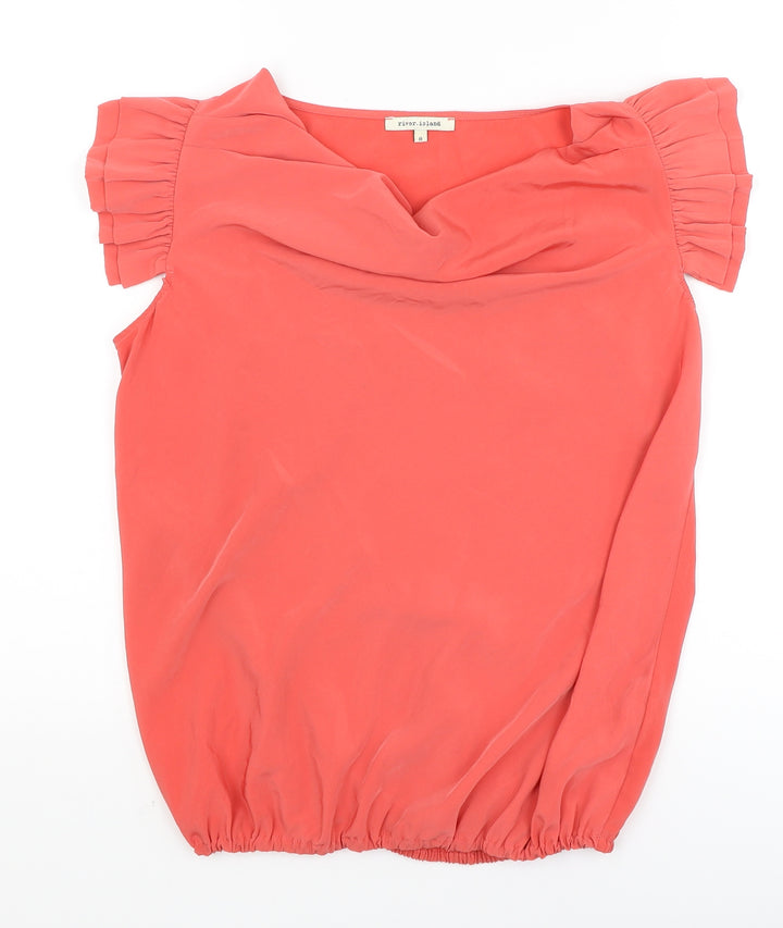 River Island Womens Red   Basic T-Shirt Size 8