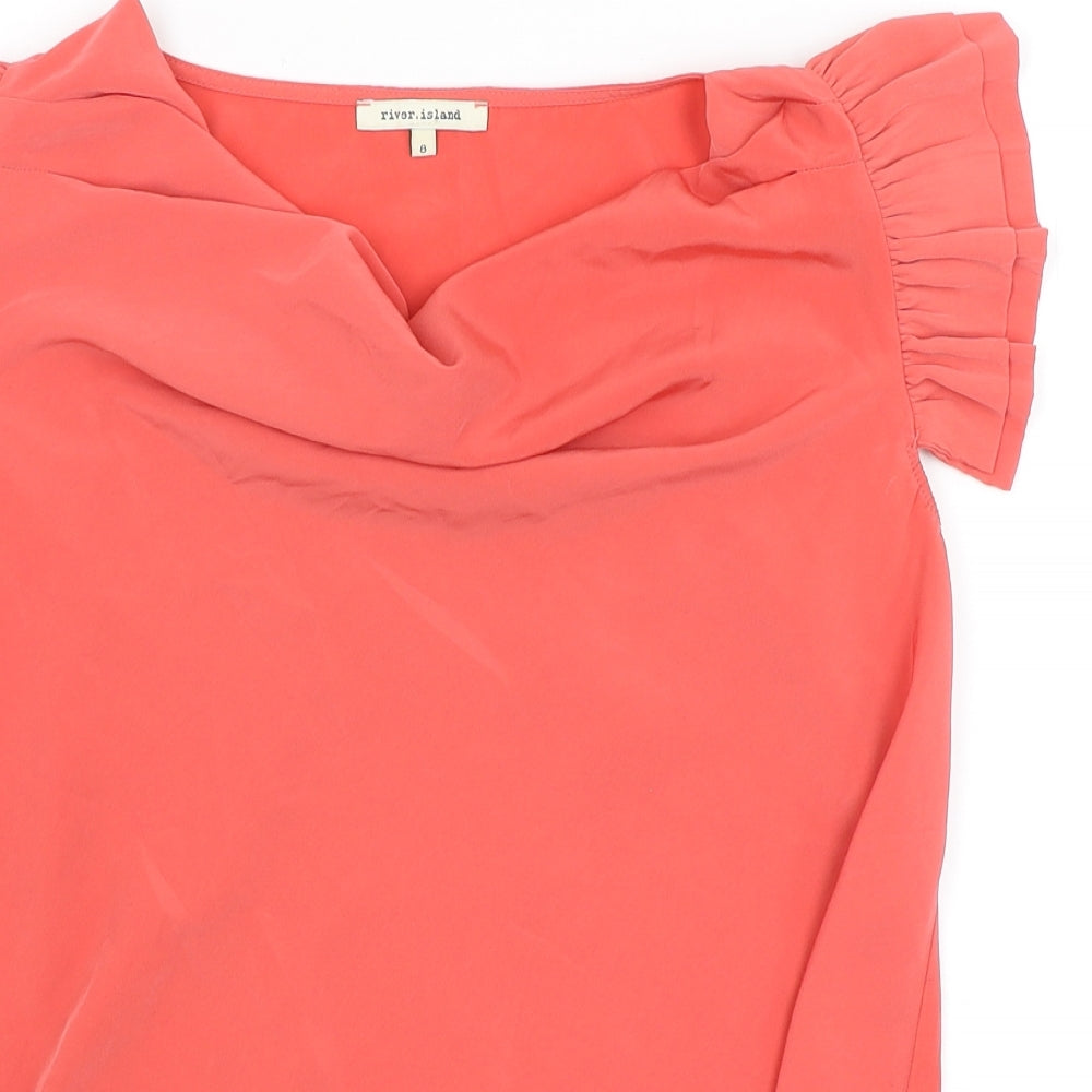 River Island Womens Red   Basic T-Shirt Size 8