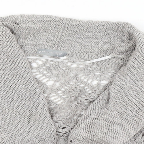 Per Una Womens Grey   Cardigan Jumper Size S
