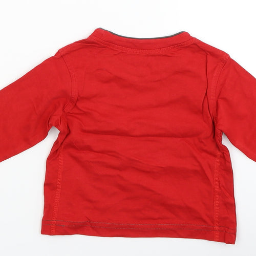 George Baby Red   Basic T-Shirt Size 6-9 Months  - 0 to noisy in 5 seconds