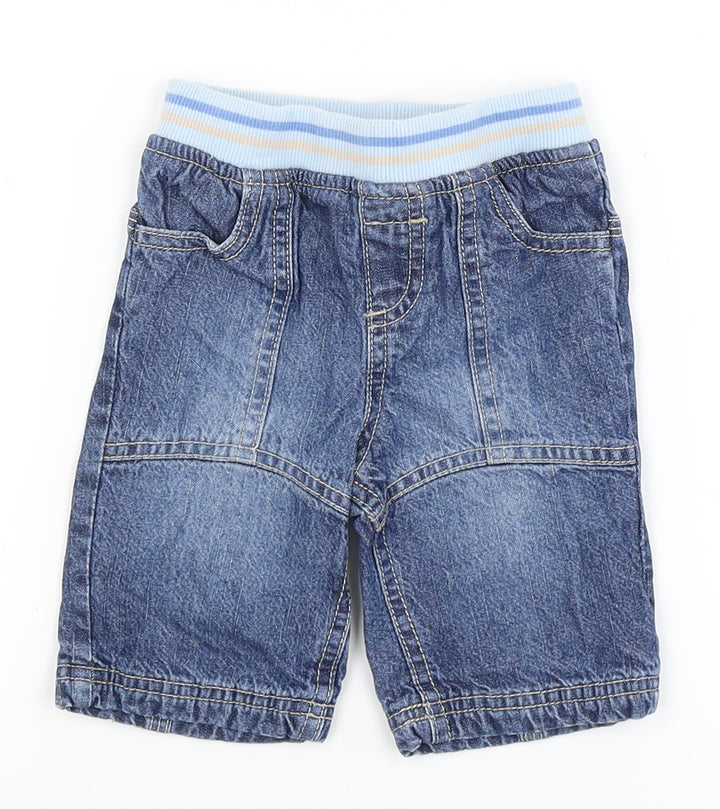 Next Baby Baby Blue Cargo Trousers Size 0-3 Months