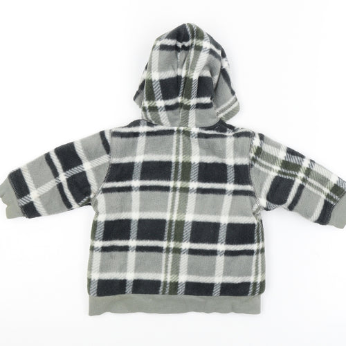 George Baby Green Check  Full Zip Jumper Size 3-6 Months