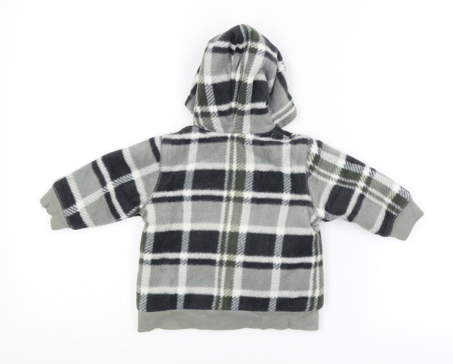 George Baby Green Check  Full Zip Jumper Size 3-6 Months