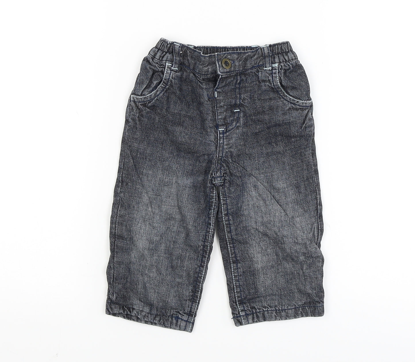 George Baby Black   Cargo Trousers Size 3-6 Months