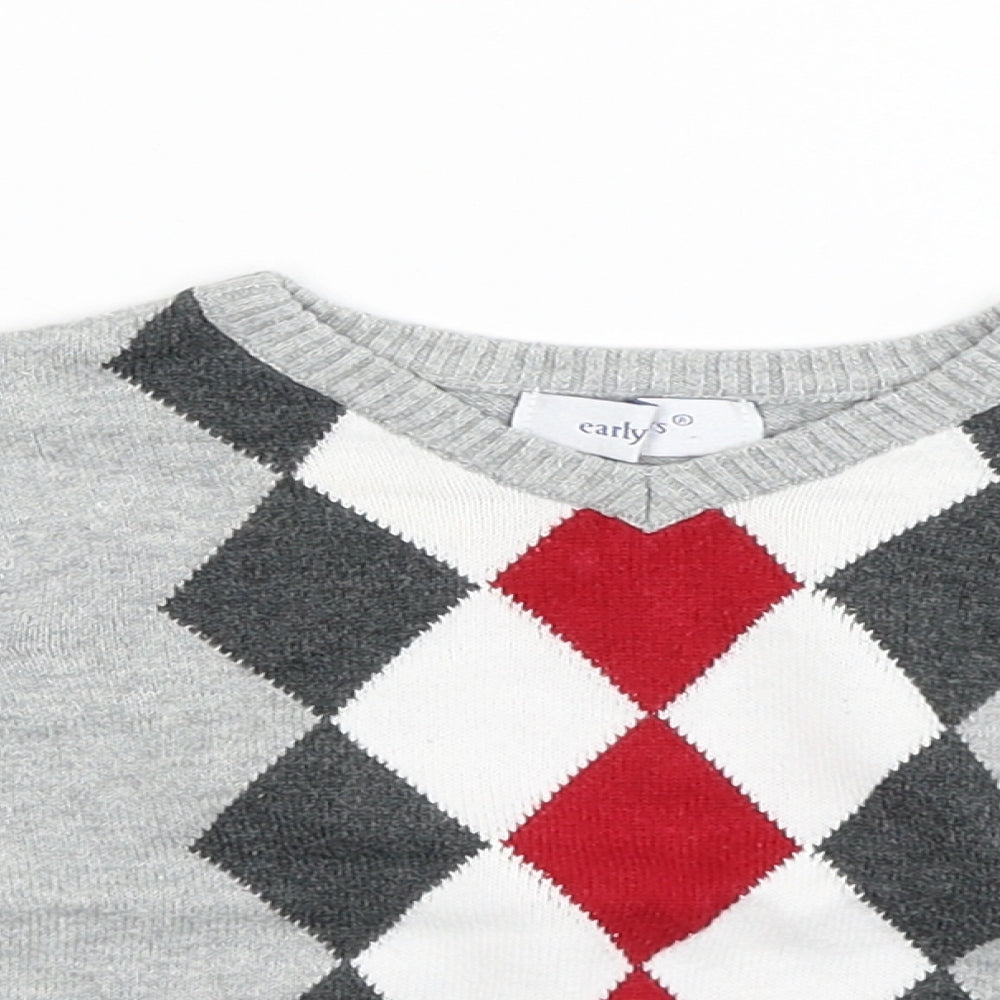 Early Days Baby Green Argyle/Diamond  Pullover Jumper Size 6-9 Months