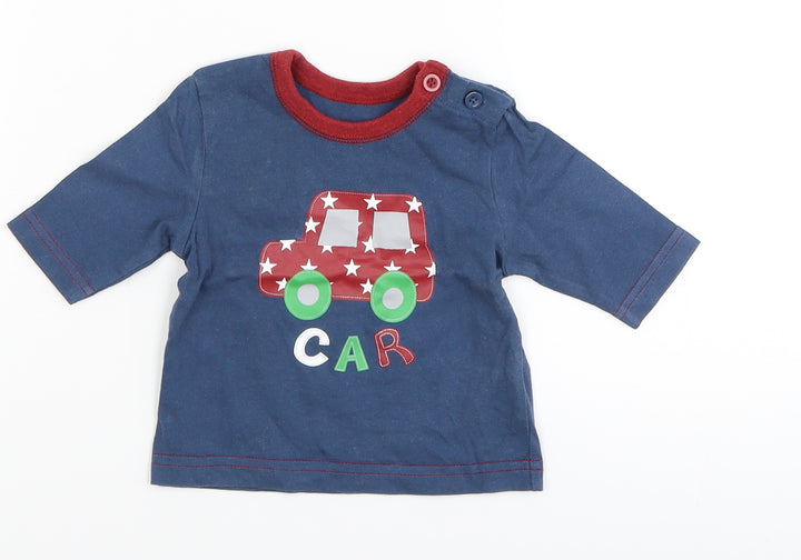 Cherokee Baby Blue Basic T-Shirt Size Newborn - car