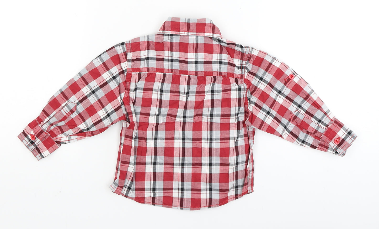 Early Days Baby Red Plaid  Basic Button-Up Size 9-12 Months  - early days 1984