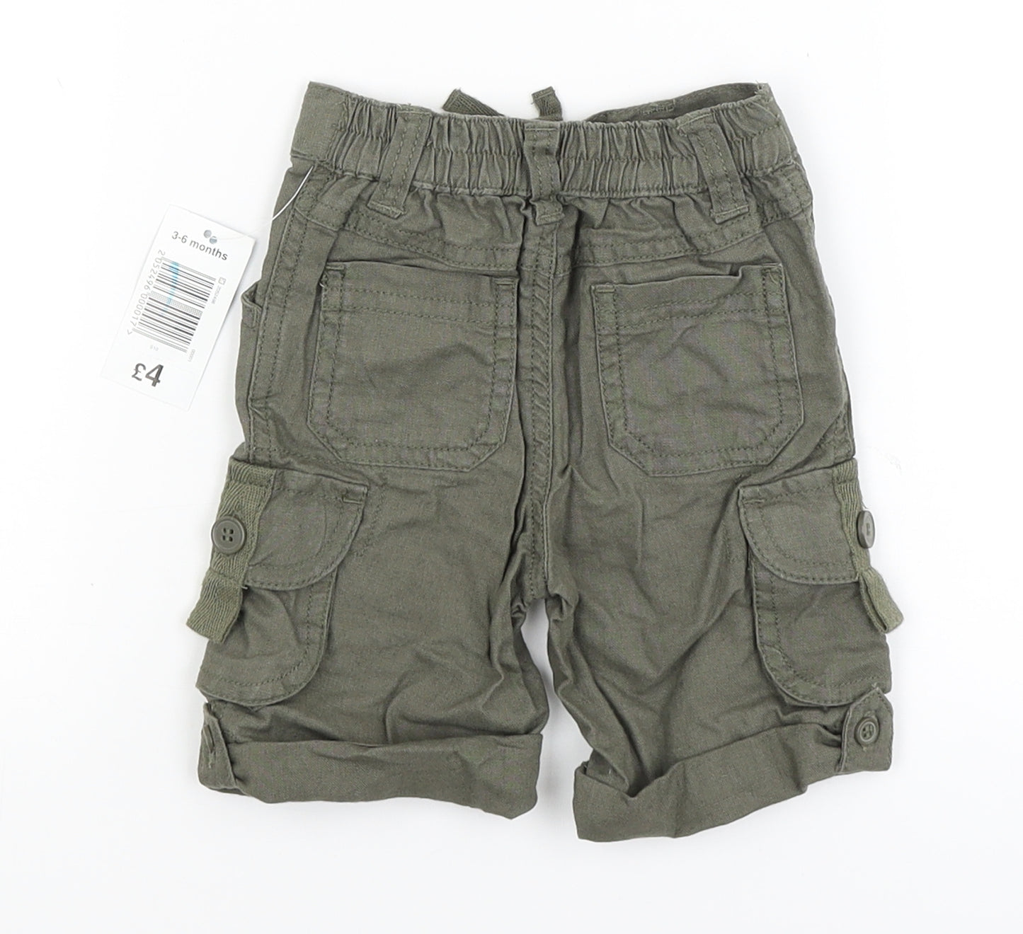Matalan Baby Green   Cargo Trousers Size 3-6 Months