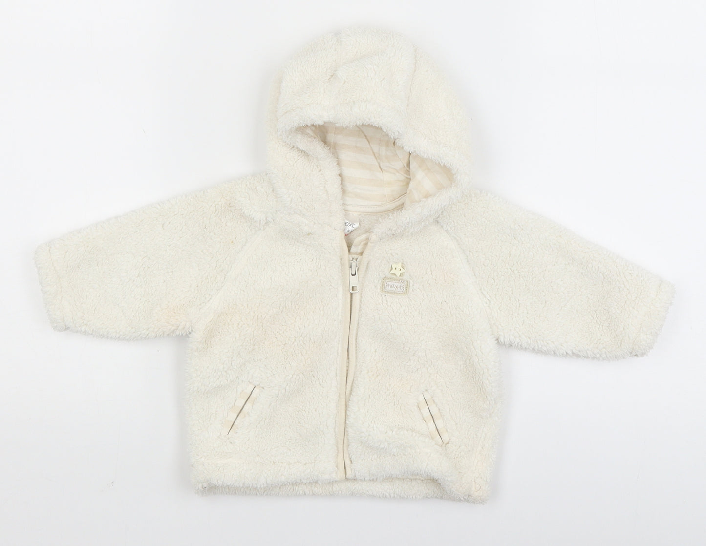 Next Baby Baby White   Full Zip Jumper Size 0-3 Months