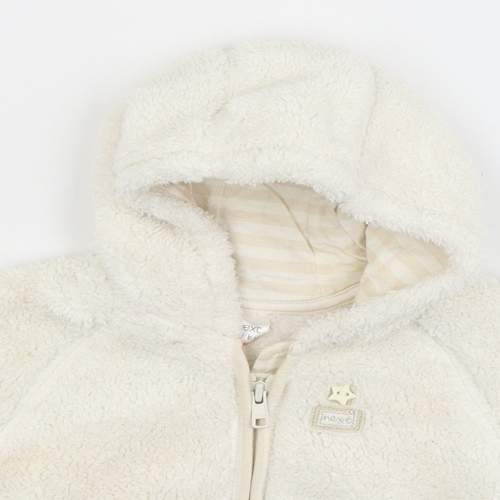 Next Baby Baby White   Full Zip Jumper Size 0-3 Months