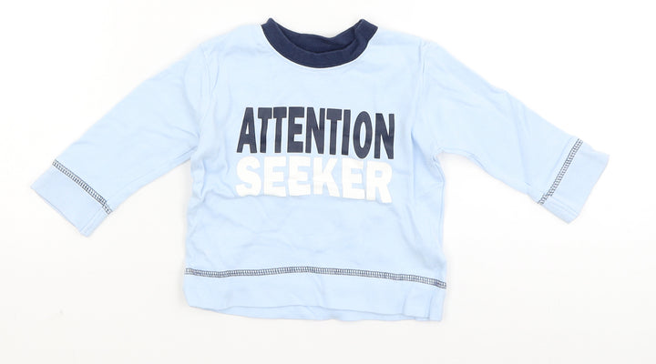 George Baby Blue   Basic T-Shirt Size 3-6 Months  - attention seeker