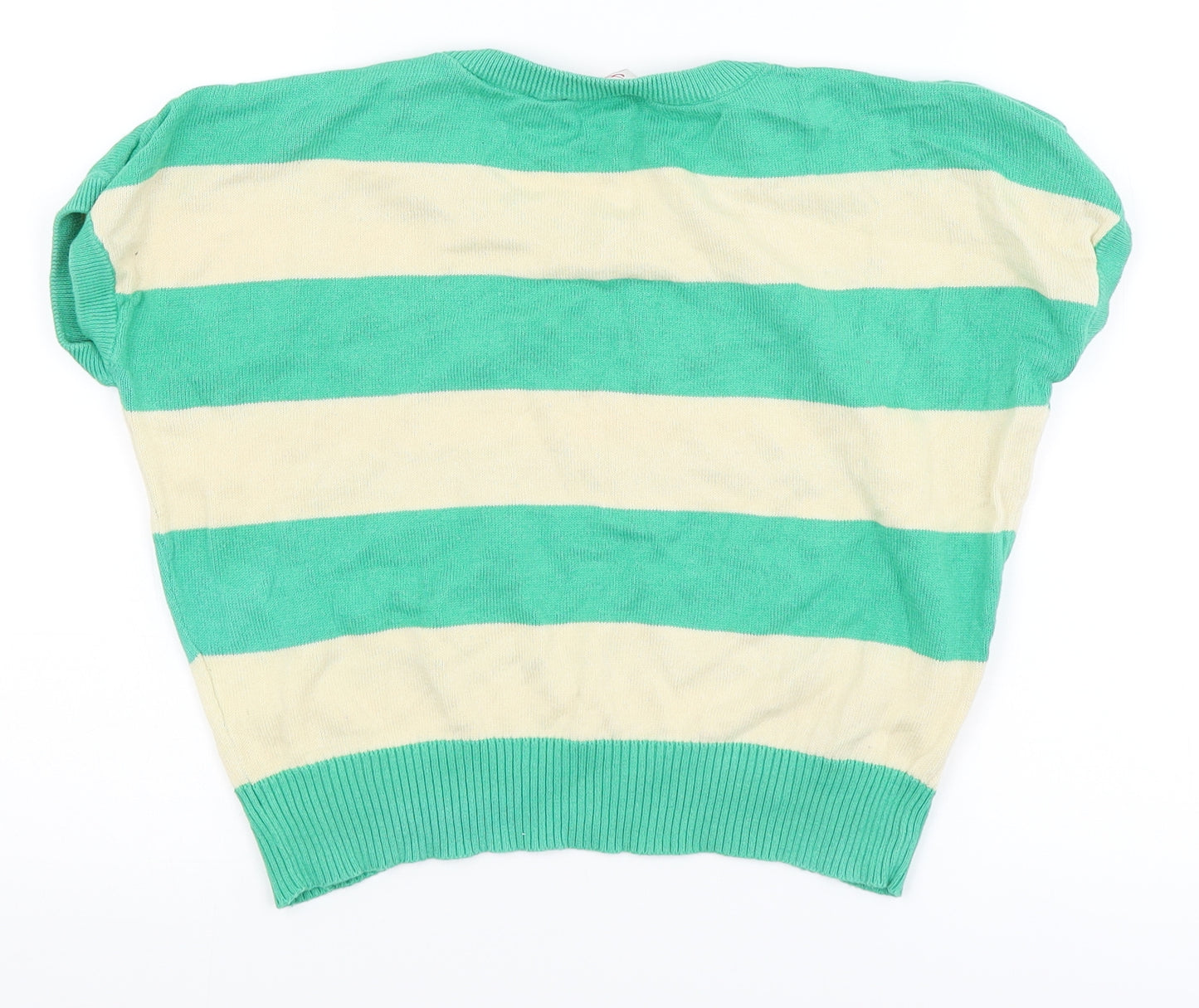 Sophie Girls Green Striped  Cardigan Jumper Size 10-11 Years