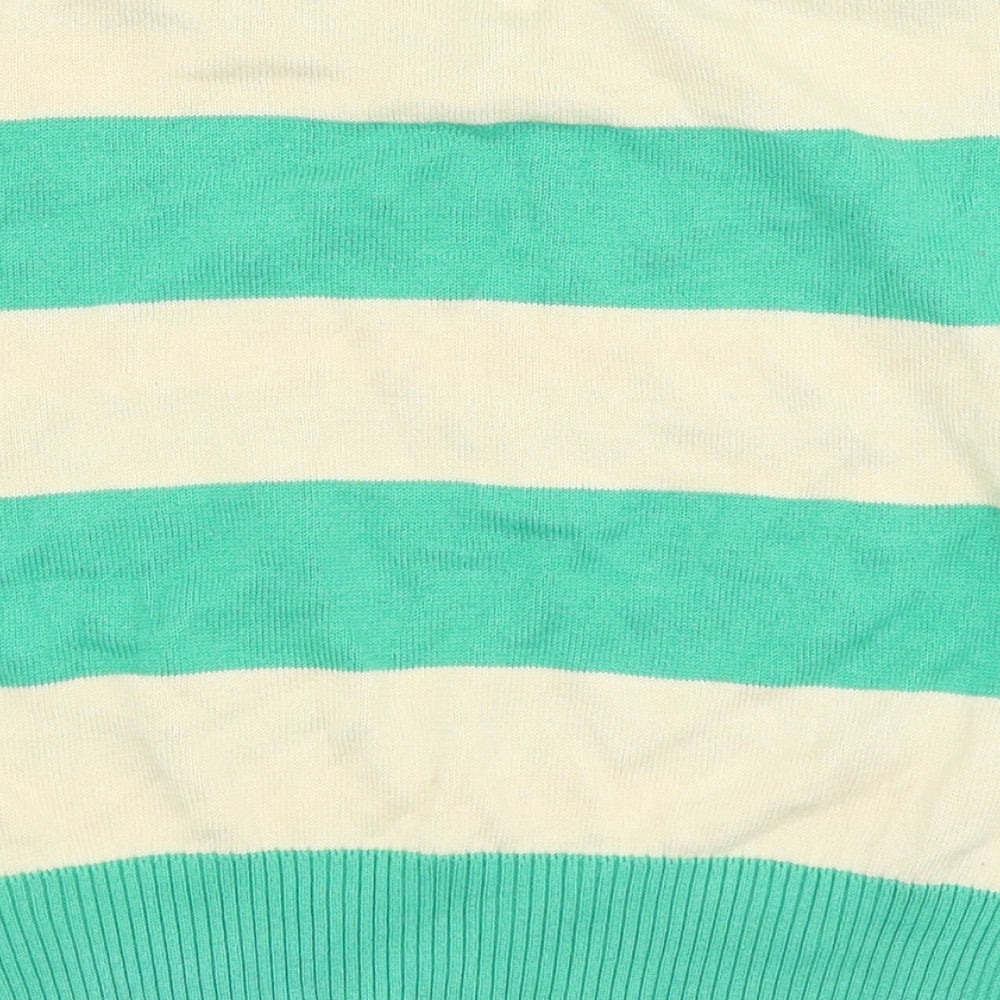 Sophie Girls Green Striped  Cardigan Jumper Size 10-11 Years