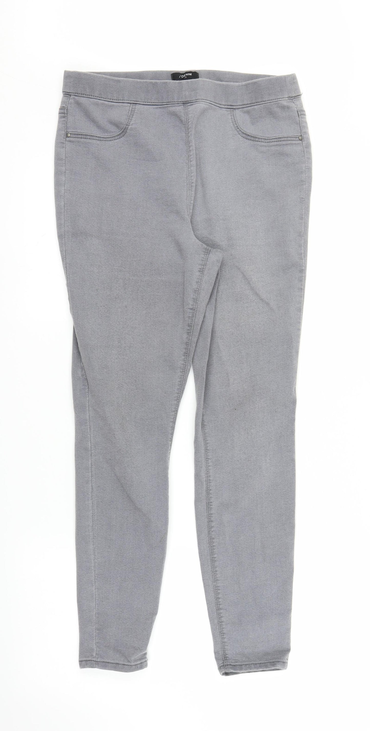 Matalan Womens Grey  Denim Jegging Jeans Size 12 L24 in
