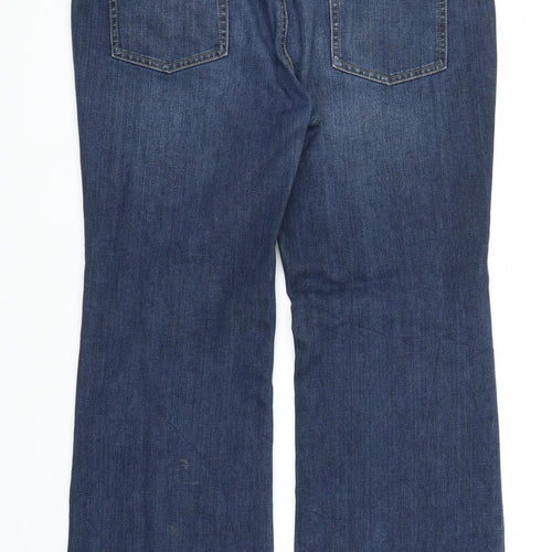 M&S Womens Blue  Denim Bootcut Jeans Size 18 L27 in