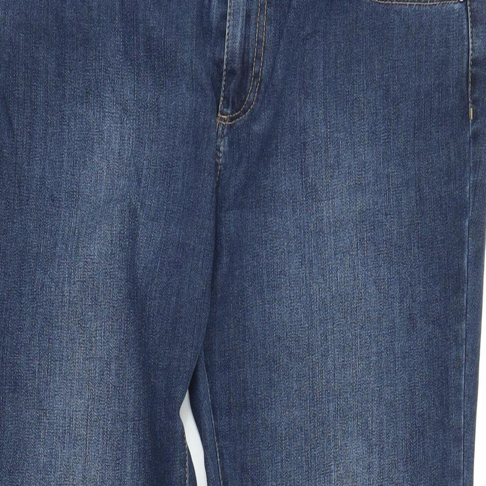 M&S Womens Blue  Denim Bootcut Jeans Size 18 L27 in