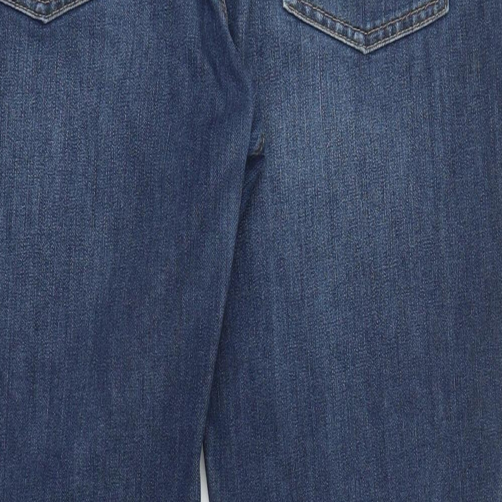 M&S Womens Blue  Denim Bootcut Jeans Size 18 L27 in