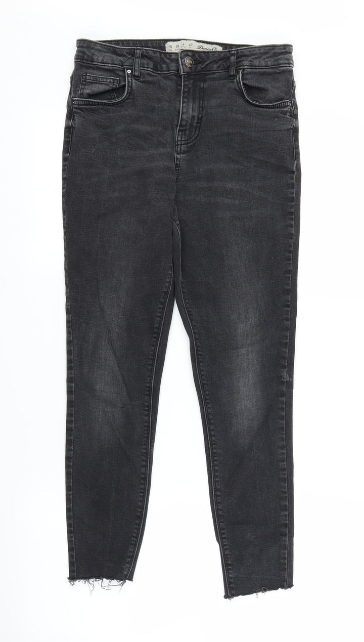 Primark Womens Black Denim Skinny Jeans Size 10 L23 in