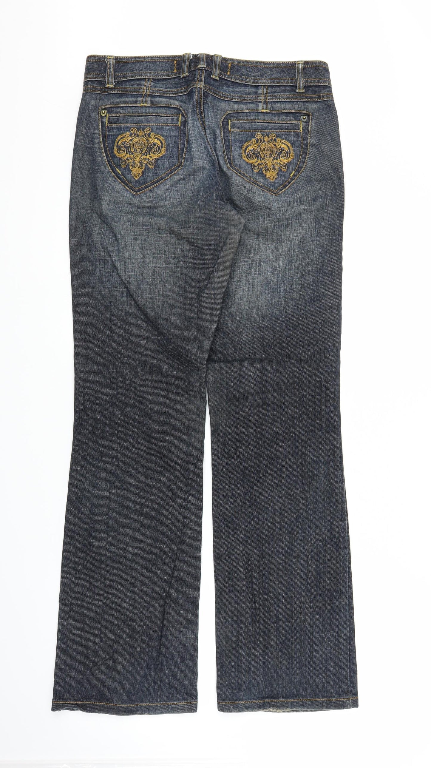 Mexx Womens Blue  Denim Bootcut Jeans Size 12 L31 in