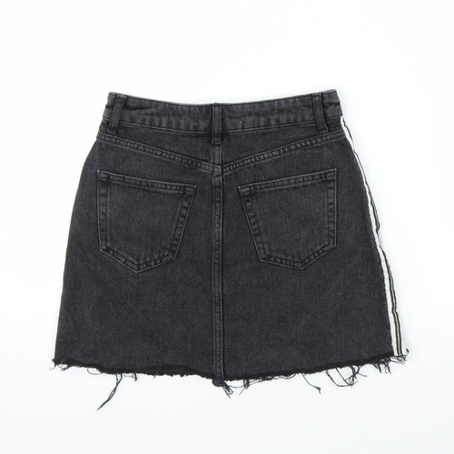 Primark Womens Black  Denim A-Line Skirt Size 4