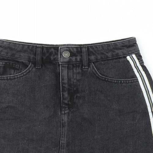 Primark Womens Black  Denim A-Line Skirt Size 4