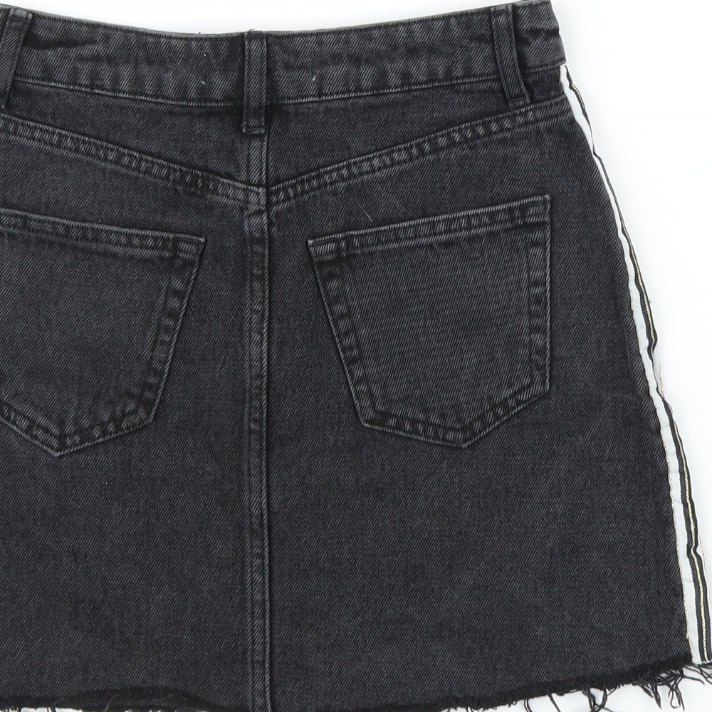 Primark Womens Black  Denim A-Line Skirt Size 4