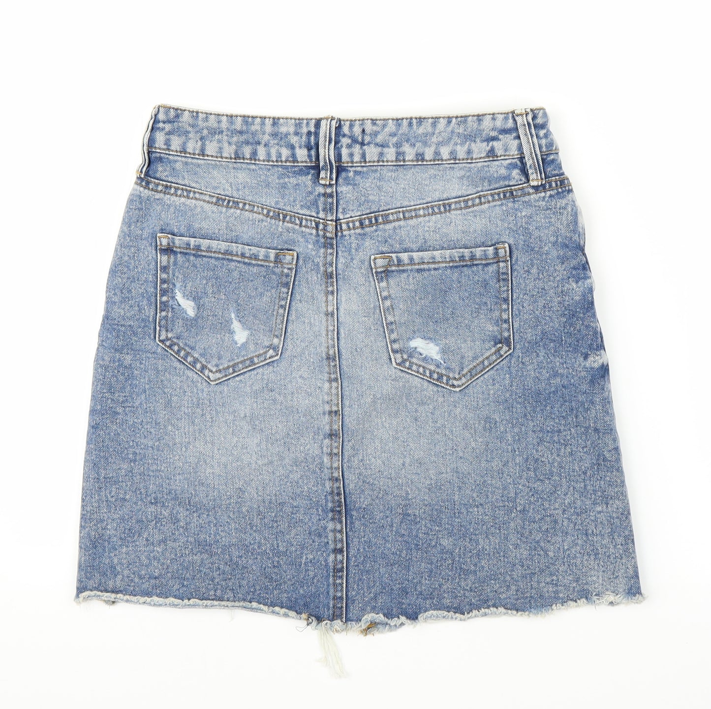 F&F Womens Blue  Denim A-Line Skirt Size 6