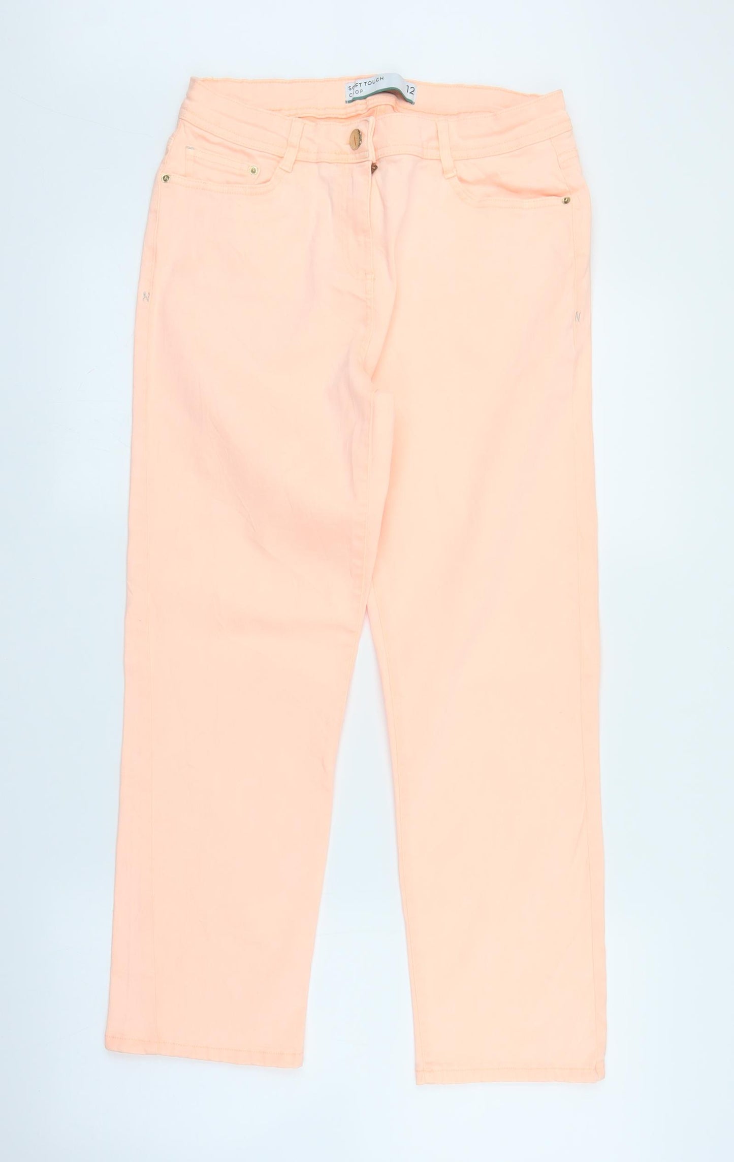NEXT Womens Orange  Denim Cropped Jeans Size 12 L24 in