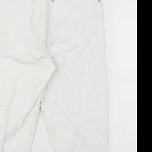 Zone Womens White  Denim Cropped Jeans Size M L20 in