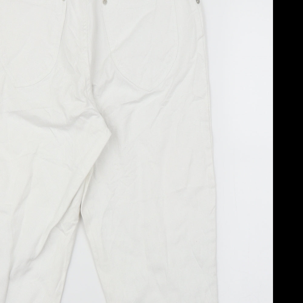 Zone Womens White  Denim Cropped Jeans Size M L20 in