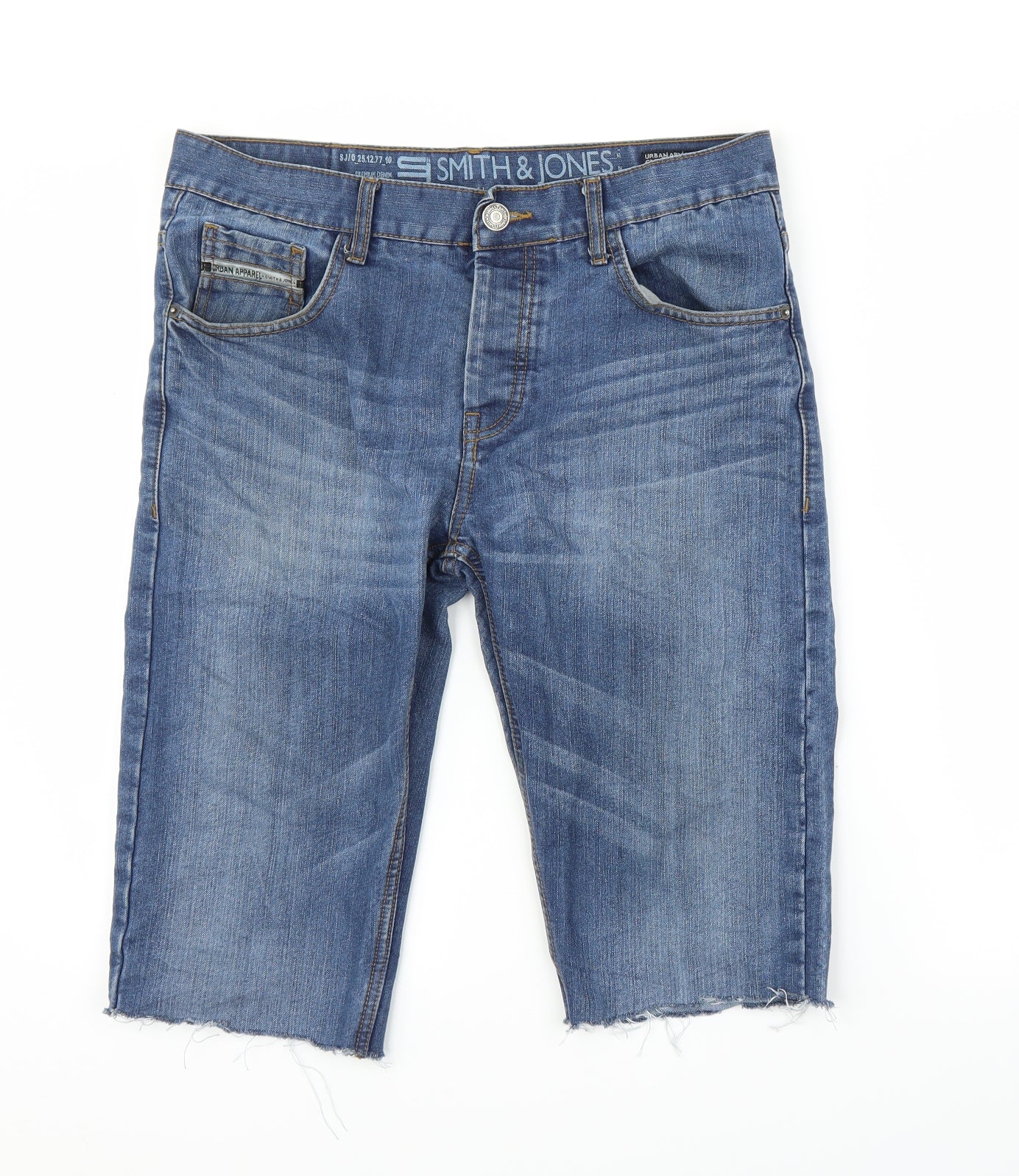 Urban Apparel Mens Blue  Denim Bermuda Shorts Size 32 in