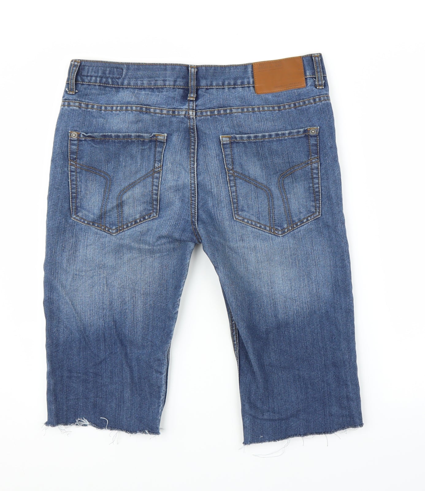 Urban Apparel Mens Blue  Denim Bermuda Shorts Size 32 in