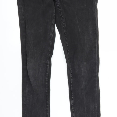 Topman Mens Black  Denim Snow Pants Trousers Size 30 in L34 in