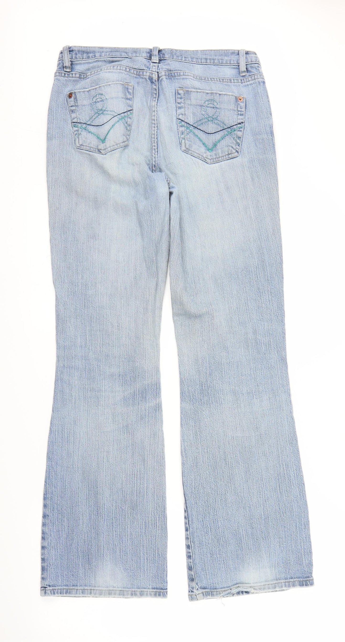 NEXT Womens Blue  Denim Bootcut Jeans Size 14 L31 in