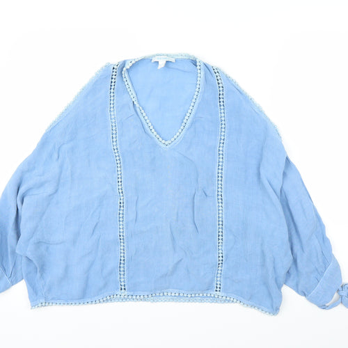 Blue Vanilla Womens Blue   Basic Blouse Size M