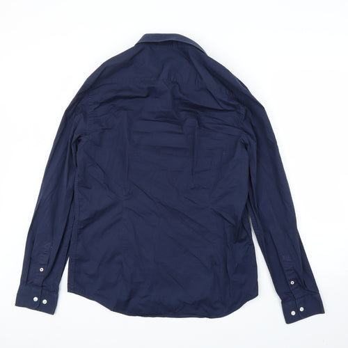 River Island Mens Blue    Button-Up Size L