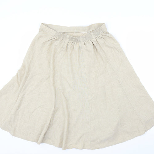 Preworn Womens Beige   A-Line Skirt Size L
