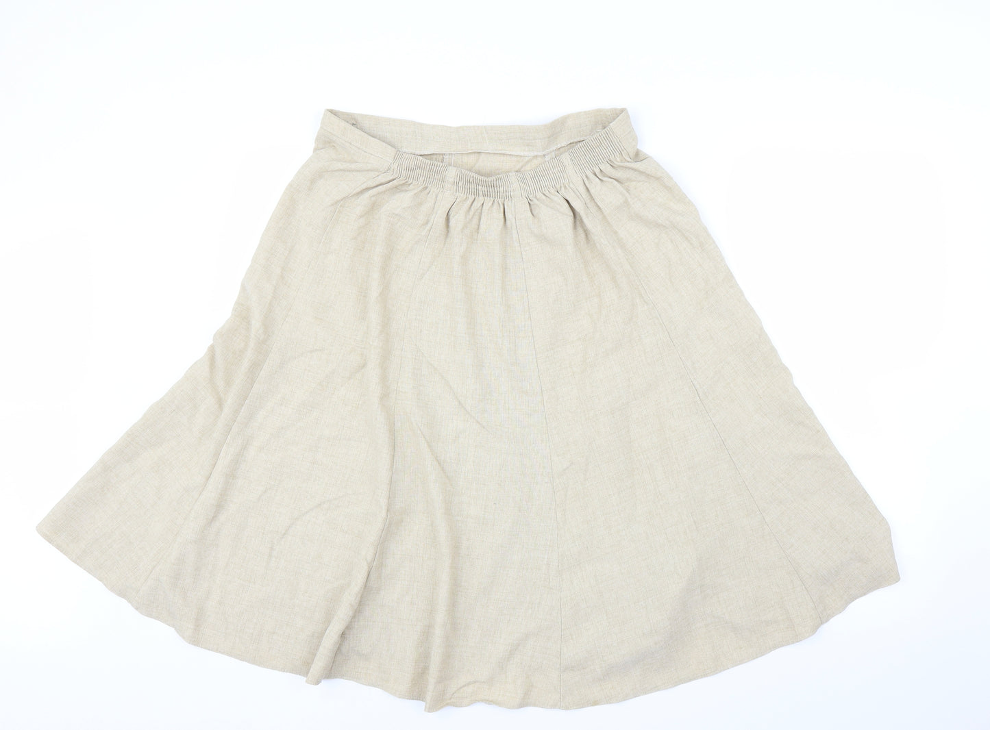 Preworn Womens Beige   A-Line Skirt Size L