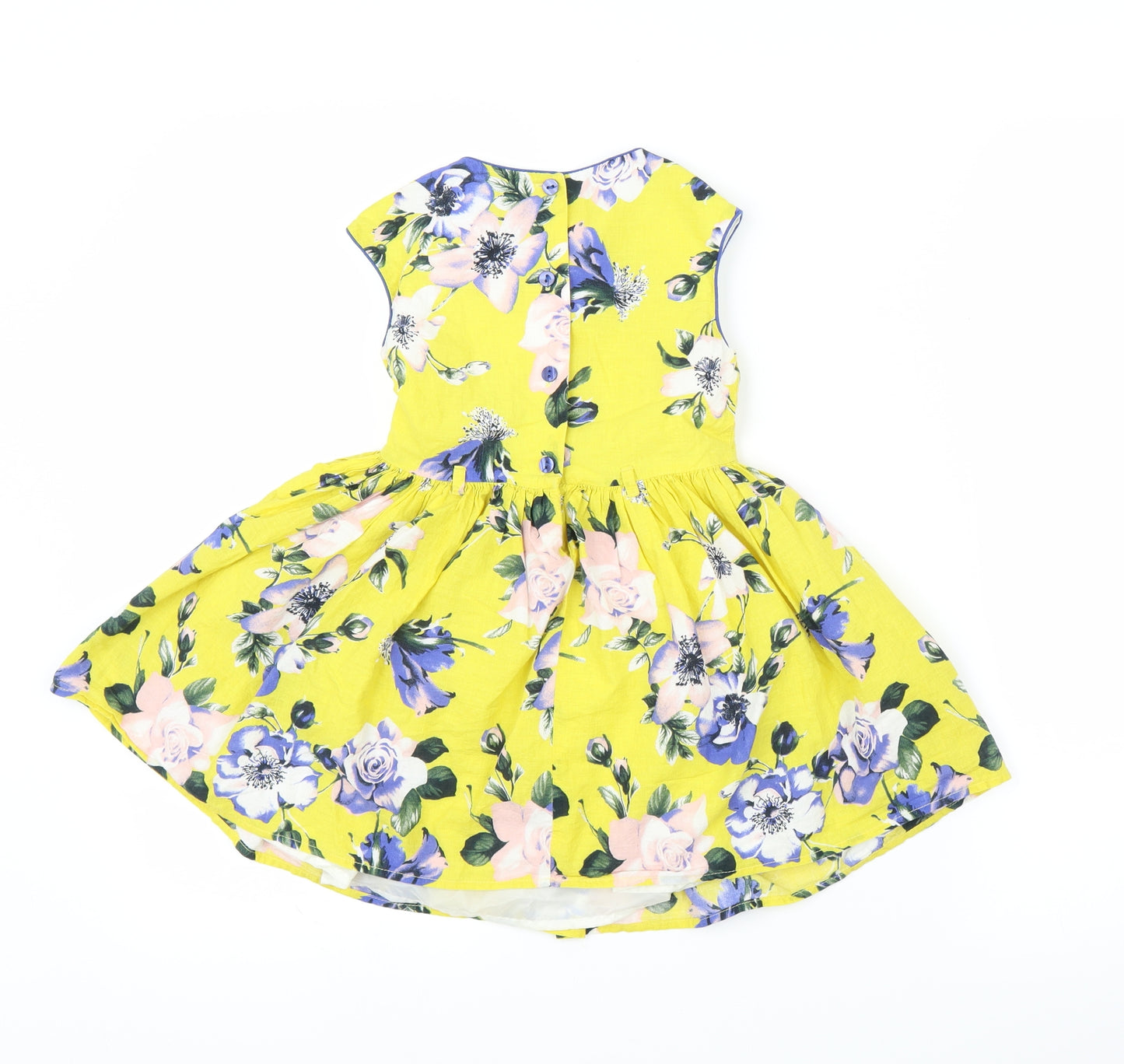 TU Girls Yellow Floral  A-Line  Size 3 Years