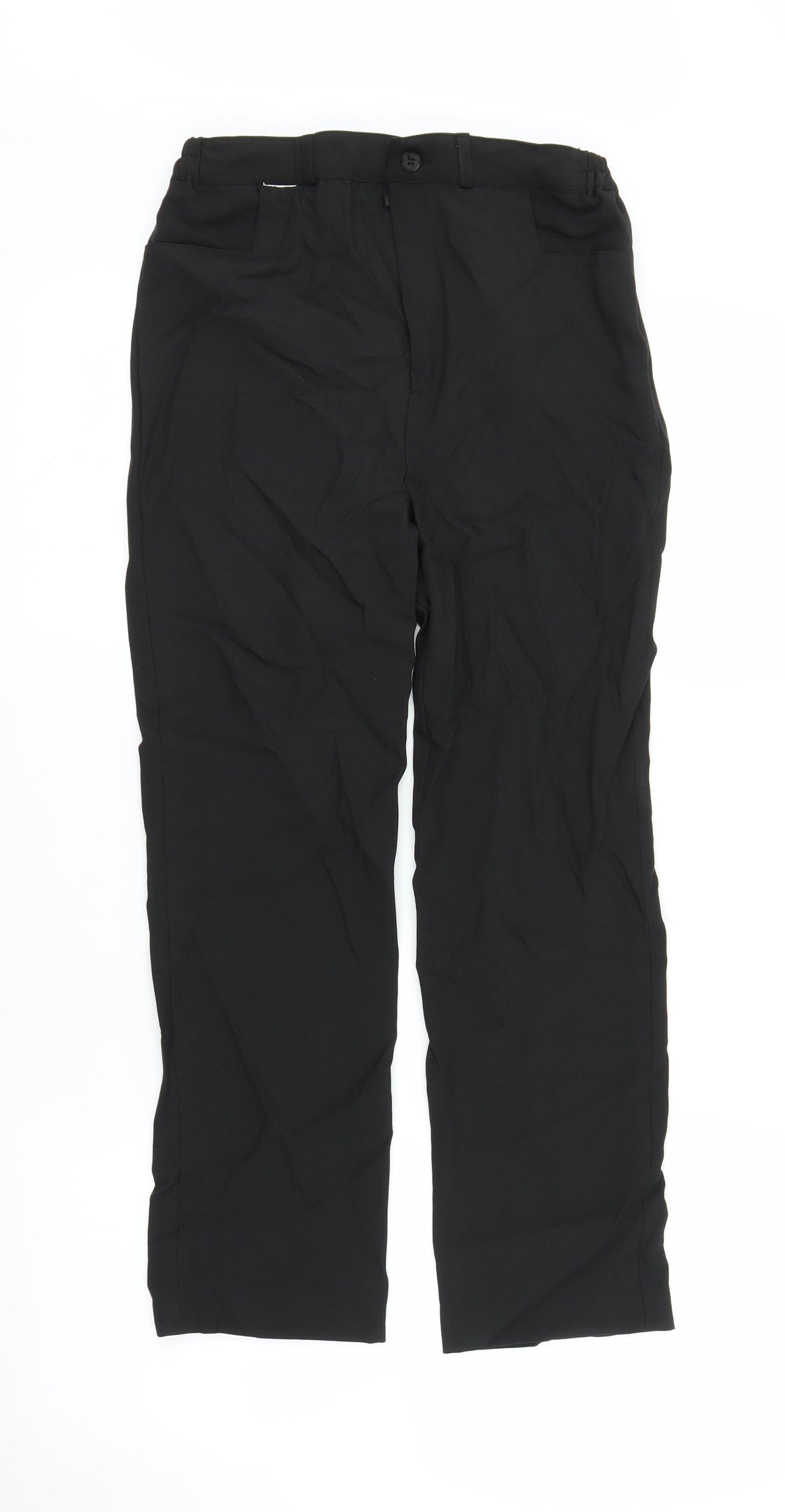 Preworn Boys Black    Trousers Size M