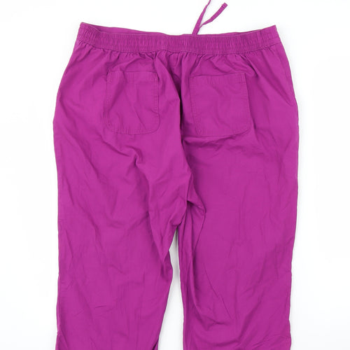 M&S Womens Purple   Capri Trousers Size 18 L20 in