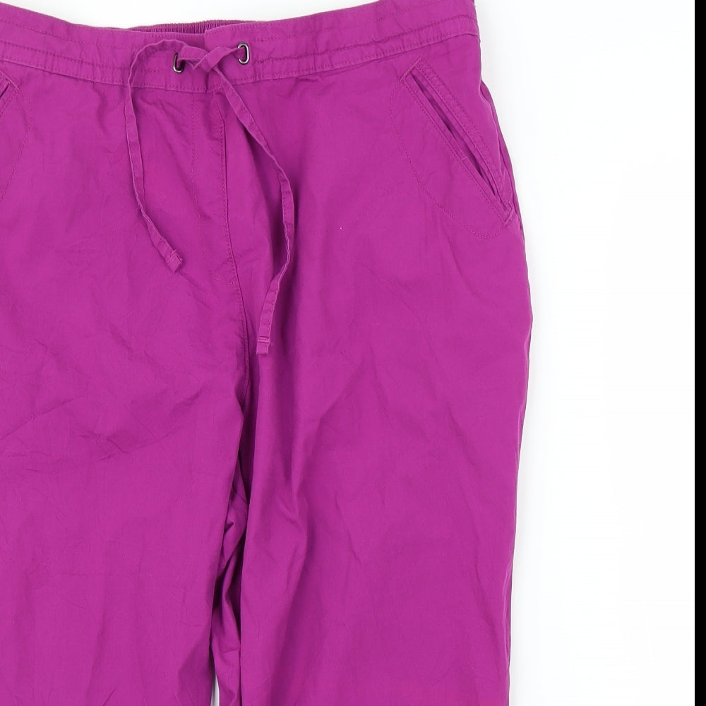 M&S Womens Purple   Capri Trousers Size 18 L20 in