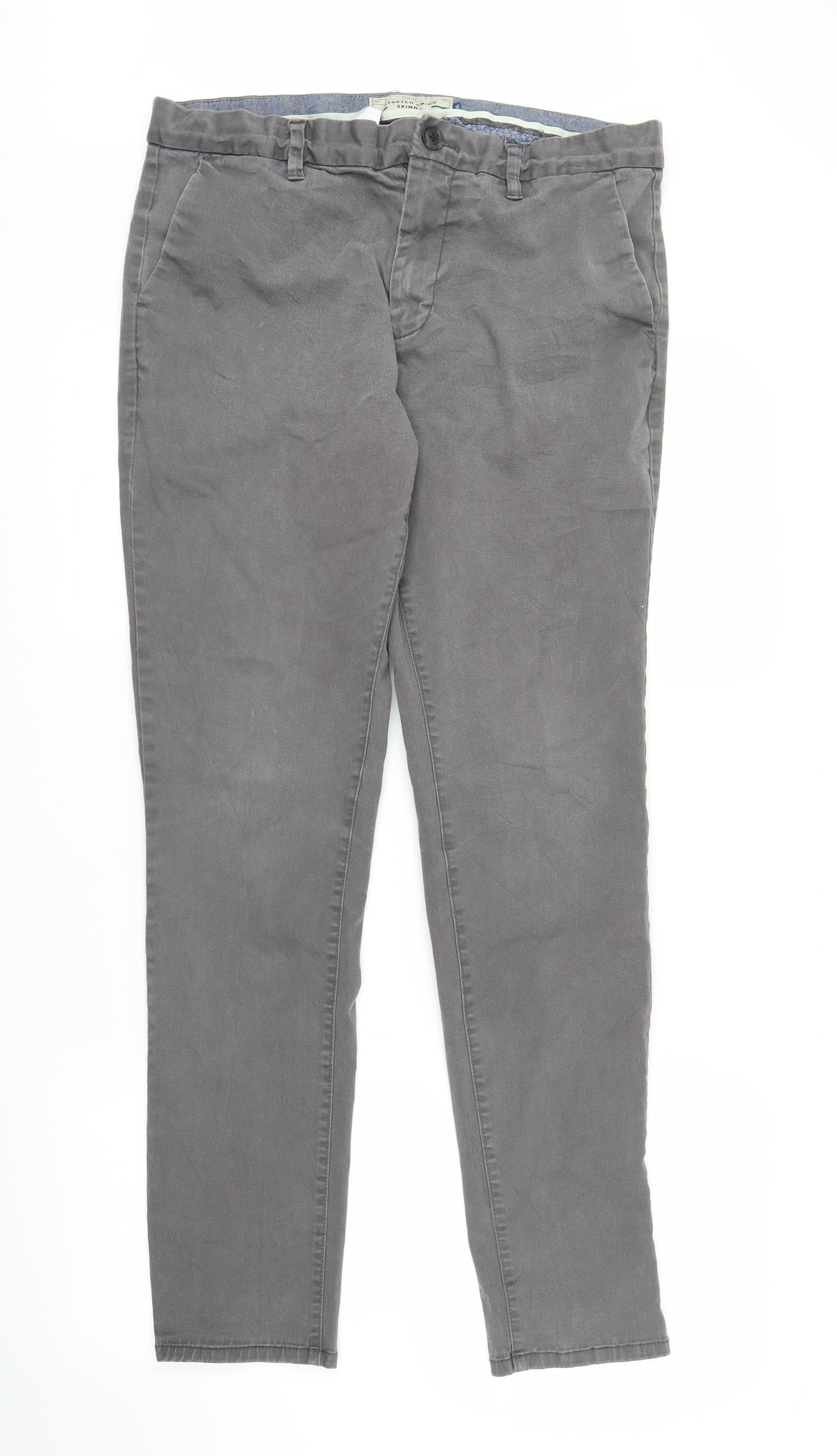 NEXT Mens Grey  Denim Skinny Jeans Size 34 in L31 in