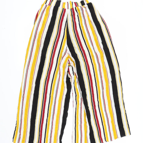 F&F Womens Multicoloured Striped  Bloomer Trousers Size 6 L20 in