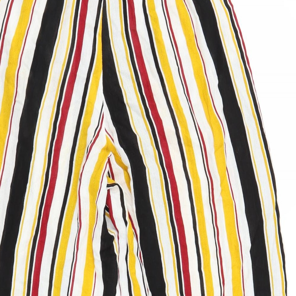 F&F Womens Multicoloured Striped  Bloomer Trousers Size 6 L20 in