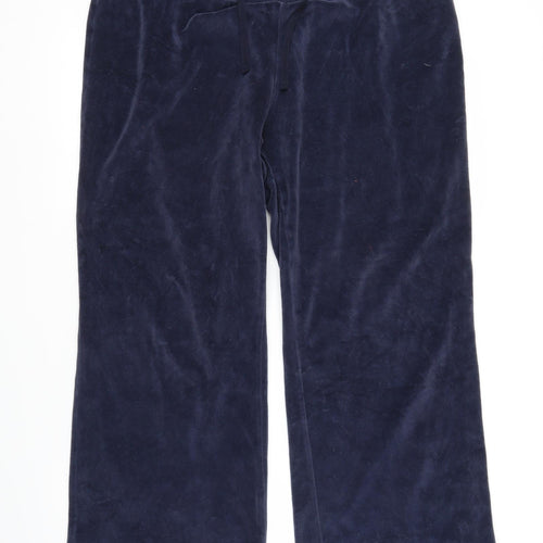 M&S Womens Blue   Sweatpants Trousers Size 18 L25 in