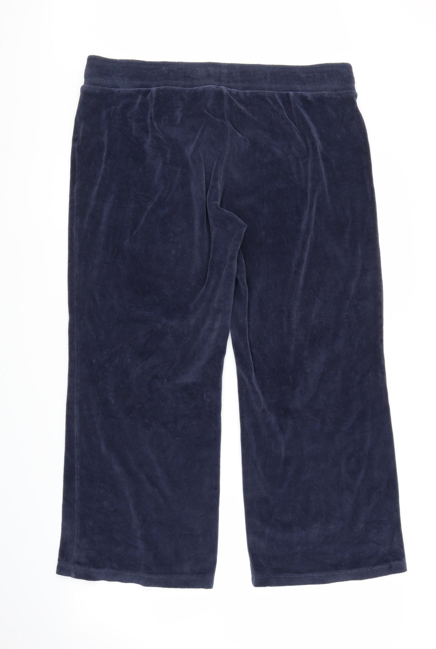M&S Womens Blue   Sweatpants Trousers Size 18 L25 in