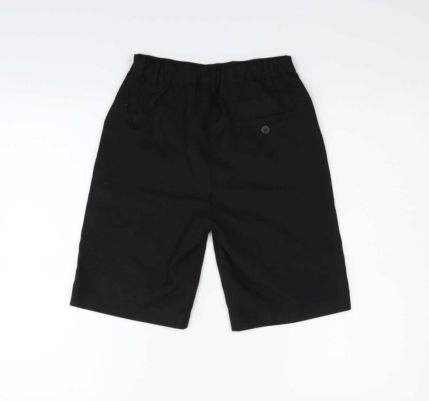 Nutmeg Girls Black   Chino Shorts Size 11-12 Years